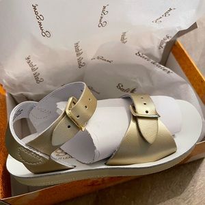 Gold salt water sandals